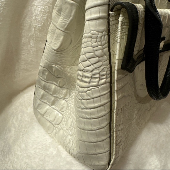 Brahmin Malia Sugar Tri-textured Satchel Handbag - Picture 4 of 16